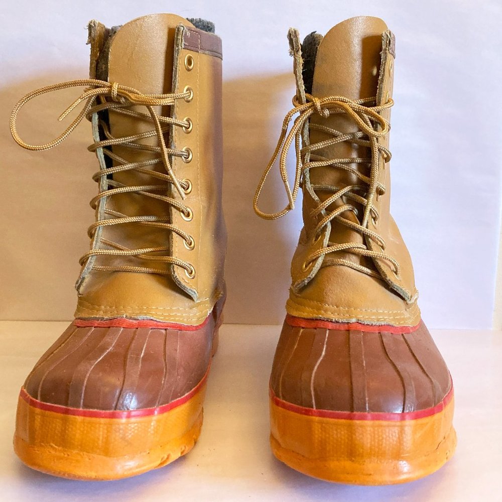 Alberta Vintage Steel Shank Waterproof Boots Full Wool Lining Rubber Leather 8